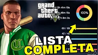 COMO FAZER 100% NO GTA 5 - LISTA COMPLETA