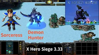 X Hero Siege 3.33, Sorceress & Demon hunter Extreme, Level 4 Impossible ,8 ways Dual Hero