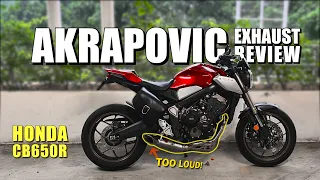 Honda CB650R Akrapovic Full System Exhaust Review | PART 1: SILENCER REMOVED