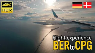 Berlin to Copenhagen Flight | Amazing views | 4K HDR Flying experience