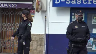 Cazorla - Vacío en las calles y policía.