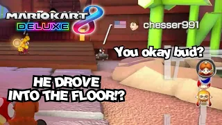 HE DROVE INTO THE FLOOR! - Mario Kart 8 with @MyNerdyHome and @GeeksandGamers fans