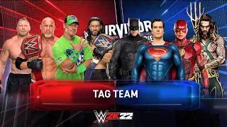 WWE Elite Heavyweights vs. DC Superheroes | Tag Team ELIMINATION Match | WWE 2K22