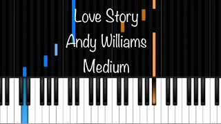 Love Story By Andy Williams piano tutorial