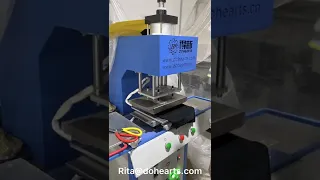 automatic silicone 3D logo embossing molding machine on garments fabric,silicone heat transfer label