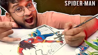 Spider-Man Drawing,  pavitr Prabhakar drawing