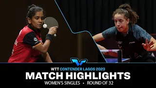 Hana Goda vs Sreeja Akula | WS R32 | WTT Contender Lagos 2023