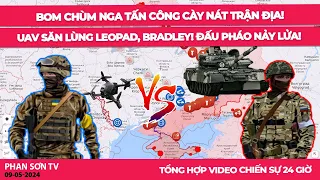 VIDEO chiến sự: Bom chùm tấn công cày nát trận địa! UAV săn lùng Leopad, Bradley! Đấu pháo nảy lửa!