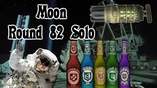 Moon round 82 solo + 5 Perks in Solo (Black Ops Moon Zombies Gameplay)