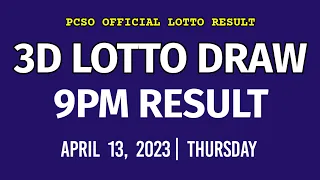 3D LOTTO RESULT 9PM DRAW April 13, 2023 PCSO SWERTRES LOTTO RESULT TODAY 3RD DRAW EVENING