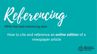 How to cite and reference an online edition of a newspaper article