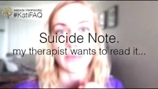 My Therapist Asked To Read My Suicide Note!