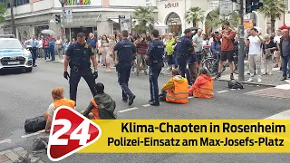 Klima-Chaoten in Rosenheim: Polizei-Einsatz am Max-Josefs-Platz