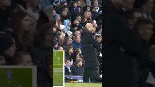 pep reaction to mahrez goal !!!!