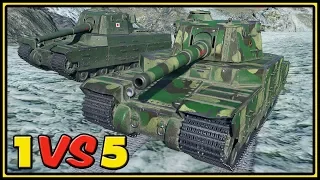 Type 5 Heavy - 10,4K Dmg - 1 VS 5 - World of Tanks Gameplay