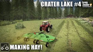 Mowing Grass For hay Bales, Crater Lake #4 Farming Simulator 19 Timelapse