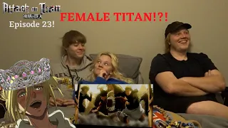 "Smile" Attack on Titan Episode 23 Reaction!! Taking His GF's Anime V-Card! Female Titan Revealed!!