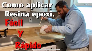 como aplicar resina epoxica en una mesa y lo que quieras fácil y rápido