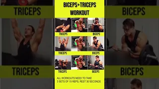 Biceps || triceps workout for advanced || gym motivation #gymstatus  #shorts