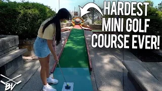 I HAVE NEVER SEEN A CRAZY MINI GOLF COURSE LIKE THIS! - INSANE HOLES AND SHOTS!