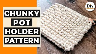 Chunky Potholder Pattern | Knitted Potholder Pattern