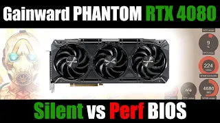 Gainward RTX 4080 PHANTOM GS | Silent vs Performance BIOS