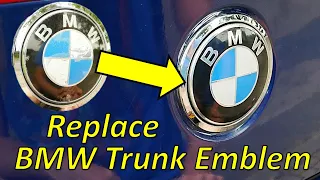 Replace BMW Trunk emblem // BMW Boot Badge