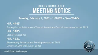 Rules Committee Meeting on H.R. 4445, H.R. 3485, and H.R. 4521