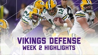 Vikings Defensive Highlights | Packers vs. Vikings | NFL Week 2 Player Highlights