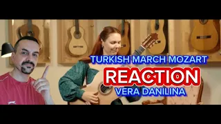 Turkish March MOZART - Rondo Alla Turca on Classical Guitar  VERA DANILINA at Siccas REACTION