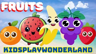 Fruits | Learn Fruits Names and Spelling in English Vocabulary🍎Kidsplaywonderland