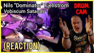 Nils Dominator Fjellström - Dark Funeral - Vobiscum Satanas  | Drum Cam| (REACTION) Black Metal
