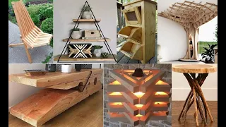 Stylish wood furniture ideas for your interior design and home décor /  Woodworking project ideas