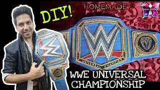 How To Make WWE Universal Championship Title Belt At Home  | Blue Belt | Diy WWE  Belts |  Tutorial