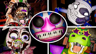 FNAF Security Breach - All Bosses + Ending