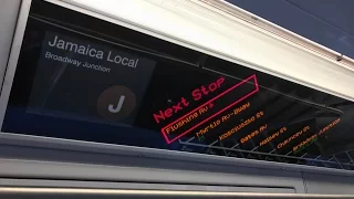 NYC Subway HD 60fps: Alstom R160A J Train to Broadway Junction Automated Announcements