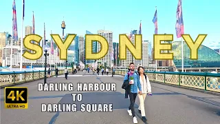 [4K] SYDNEY WALK | DARLING HARBOUR TO DARLING SQUARE | 🇦🇺 SYDNEY AUSTRALIA