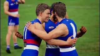 AFL Western bulldogs VS Hawthorn Highlights R15 2022 AFL Evolution 2