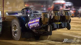 Super Modified Tractors & 2wd Trucks pulling in Evansville, IN at the Vanderburgh County Fair