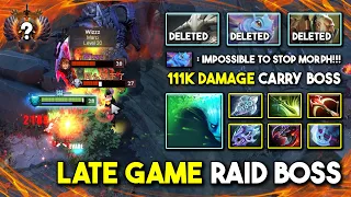 WTF 111K DAMAGE LATE GAME RAID BOSS Morphling With Max Agility Gain Even Puck Can't Stop Him DotA 2