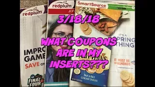 3/18/18 - WHAT COUPONS ARE IN MY INSERTS???