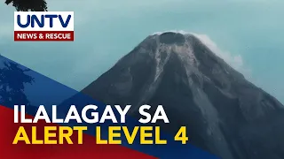 Bulkang Mayon, posibleng ilagay sa Alert Level 4 dahil sa tumitinding aktibidad