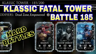 Battle 185 Klassic Fatal Tower. One of the HARDEST Battle Ever in Mortal Kombat Mobile