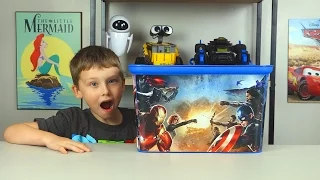 HUGE Avengers Captain America Surprise Toy Box Yo-Kai Watch Toy Cars Spiderman Toys Kinder Playtime