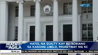 Hatol na guilty kay Eli Soriano sa kasong libelo, pinagtibay ng SC