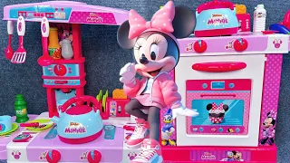 15 Minutes Satisfying with Unboxing Disney Minnie mouse Kitchen Cooking Set | Review Toys ASMR