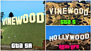 Vinewood - GTA SA vs GTA 5 vs Real-Life