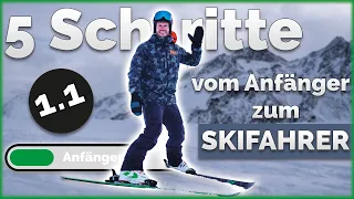 In 5 Schritten Skifahren lernen - vom Einsteiger zu den ersten Kurven