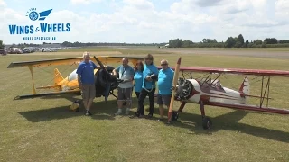 GIANT SCALE RC Stearman and Pitts fly together: Wings & Wheels Model Spectacular 2015