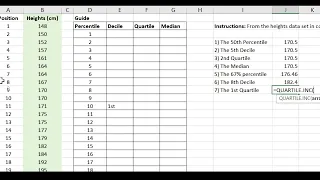 How to Find Percentiles, Deciles and Quartiles using Excel